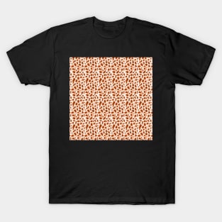 Orange Tiny Spotted Animal Pattern Design T-Shirt